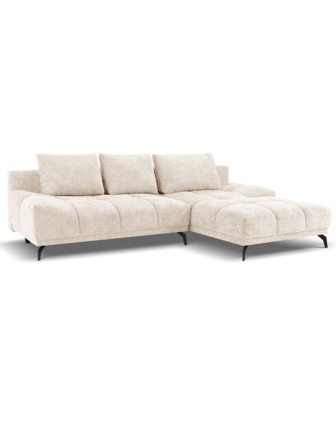 Canapé d'angle Droit Convertible avec Coffre Cirrus 5 Places beige clair  - 290x182x90 cm